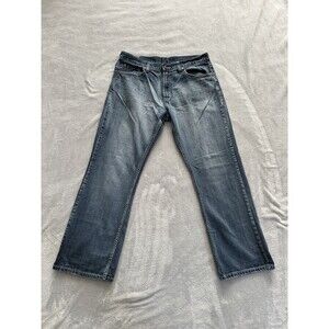 Flypaper Jeans Mens 36x32 Bootcut Blue Denim Embroidered Western Cowboy